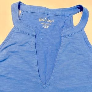 Lilly Pulitzer blue halter tank top